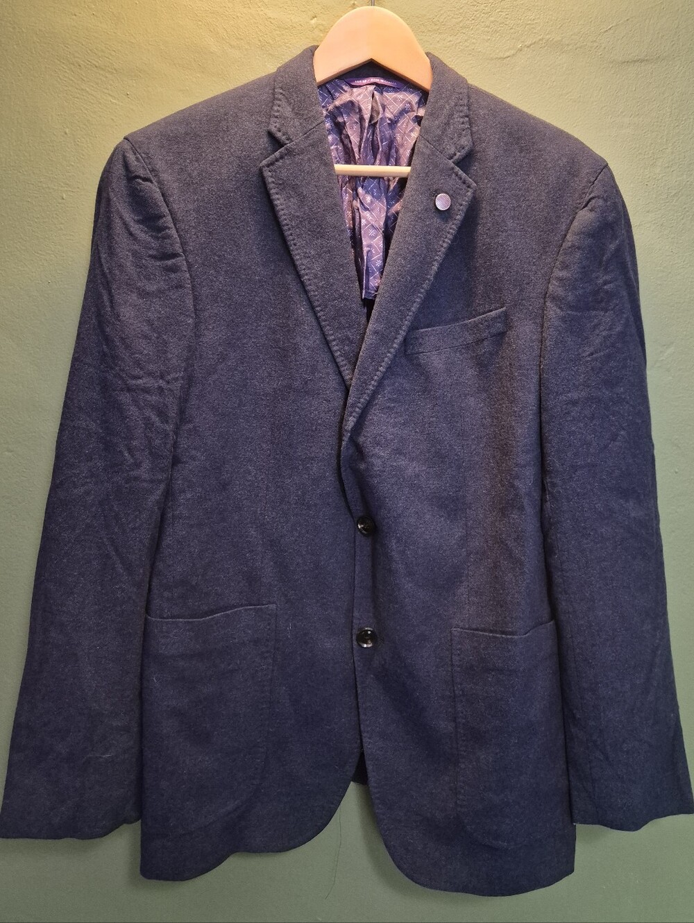 Ted Baker London Endurance Blue Wool Blazer Sport Coat 40R